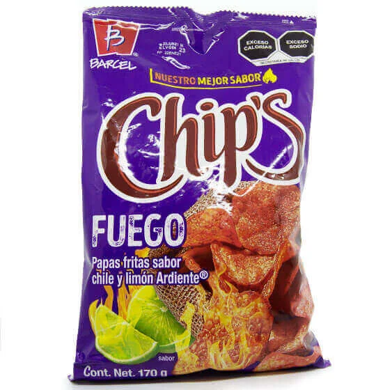 Chips Fuego Limón 170 gr. Barcel