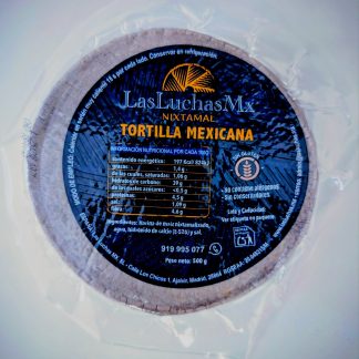 Tortilla de Maíz Azul Nixtamalizada Las Luchas MX - 500 gr.