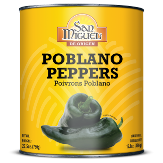Chile Poblano Entero San Miguel - 780 gr.