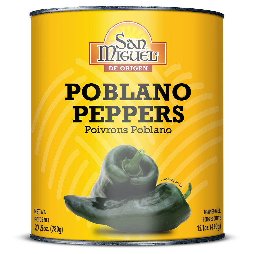 Chile Poblano Entero San Miguel - 780 gr.